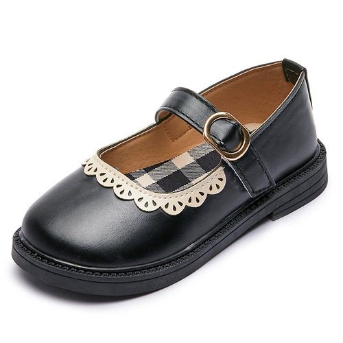 Baby girl princess shoes, fashionable children's shoes,  spring new style Mary Jane flat leather shoes, girls' single shoes
