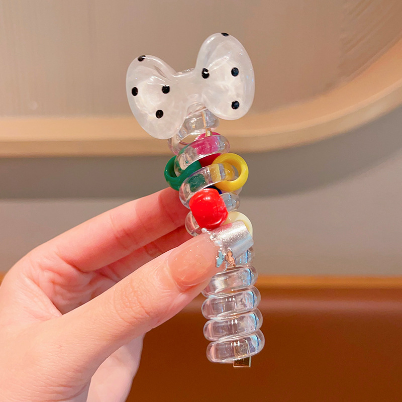 Línea telefónica trenzada transfronteriza, anillo para el cabello, perla, cabello trenzado recto, artefacto femenino, cola de caballo alta, burbuja, cabello trenzado, cuerda, accesorios para el cabello