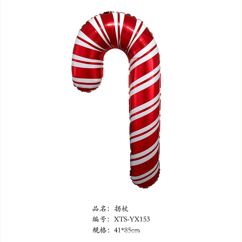 クロスボーダークリスマスサンタクロース杖ヘラジカスノーフレーク雪だるま漫画アルミフィルムバルーンクリスマスパーティー装飾ボール|undefined