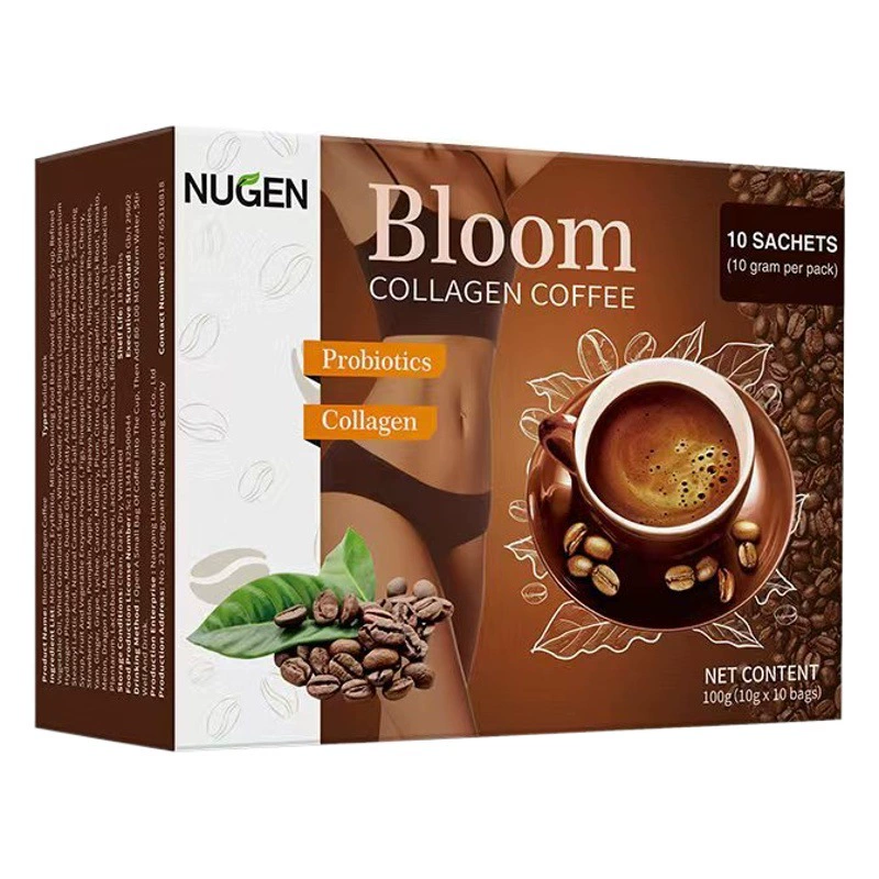 Кофе с глутатионом и коллагеном Nugan для международной торговли, кофе Bloom COLLAGENCOFFEE, белый кофе