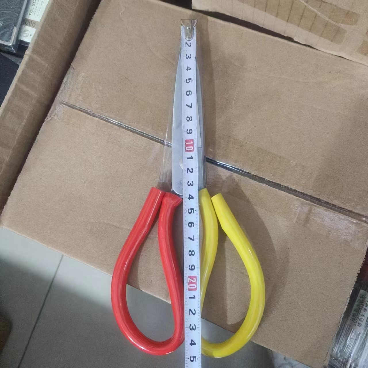 (2개) 가정용 20CM-24CM 빨간 가위 도매 스테인레스 스틸 아크 가위 뾰족한 재단사 가위 가죽 가위