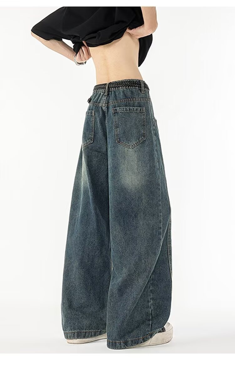 Men's Clothing Men's Curved Blade Jeans Trendy Retro Edgy Style Straight Leg Flared Trousers Clean Fit Spring Summer_viptrois.com