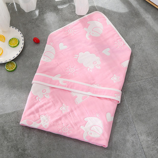 2025 New Six-Layer Gauze Pure Cotton Baby Hug Quilt Newborn Bag Small Quilt Newborn Swaddling Towel Baby