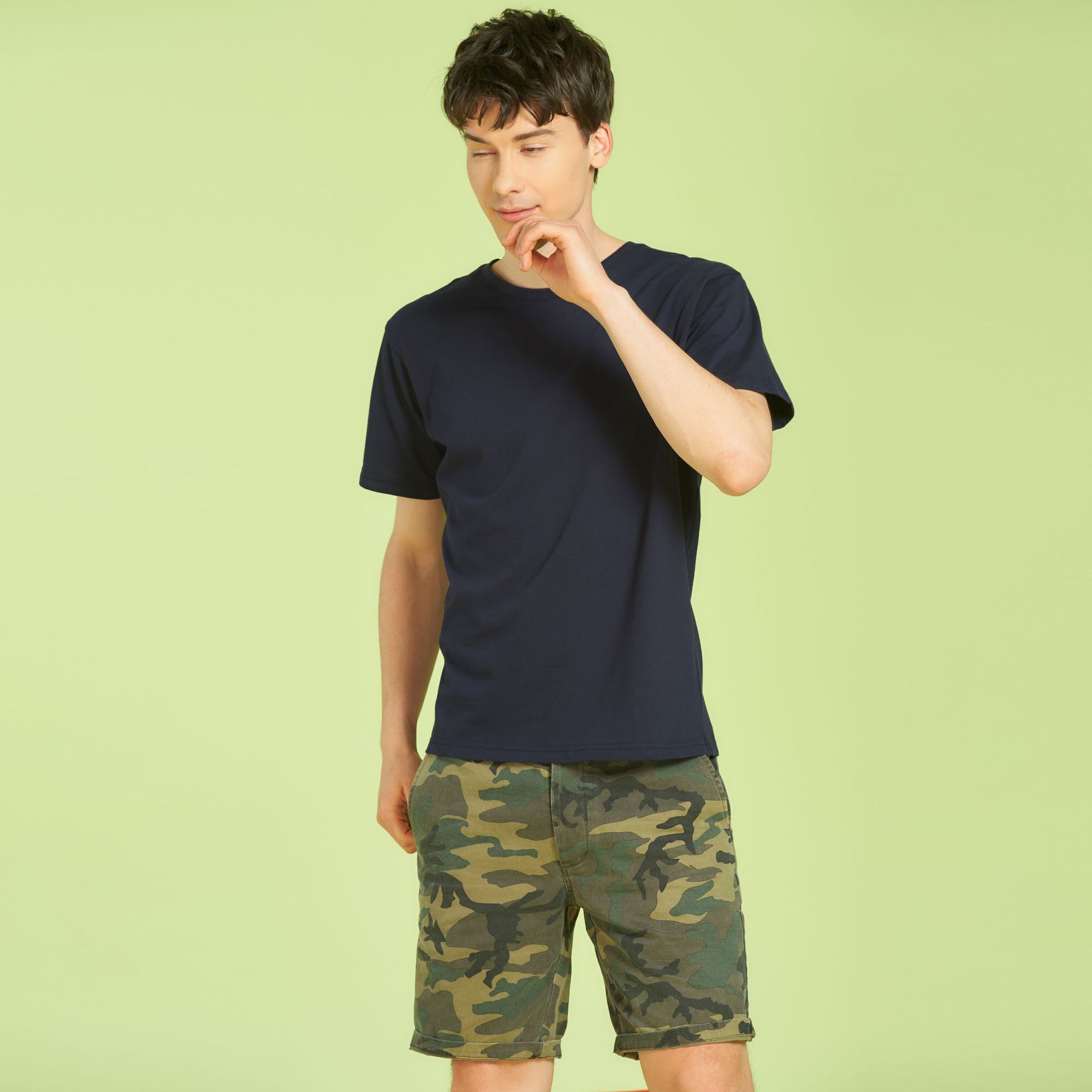 Guangzhou D almacén 210g 40 doble hilo peinado algodón de manga corta Camiseta al por mayor más tamaño de algodón camisa cultural