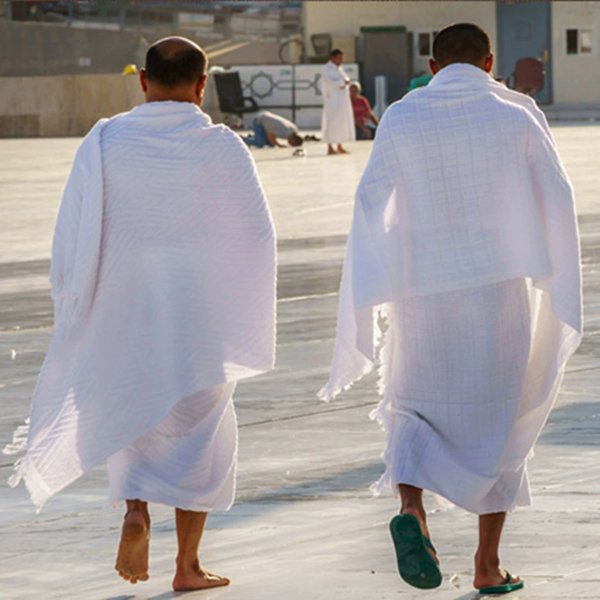 Пустынно-паломнический шарф Мекка горячих продаж,Ihram костюм для хаджа, вестм средней东方ский мужской однотонный двухш្ញьник