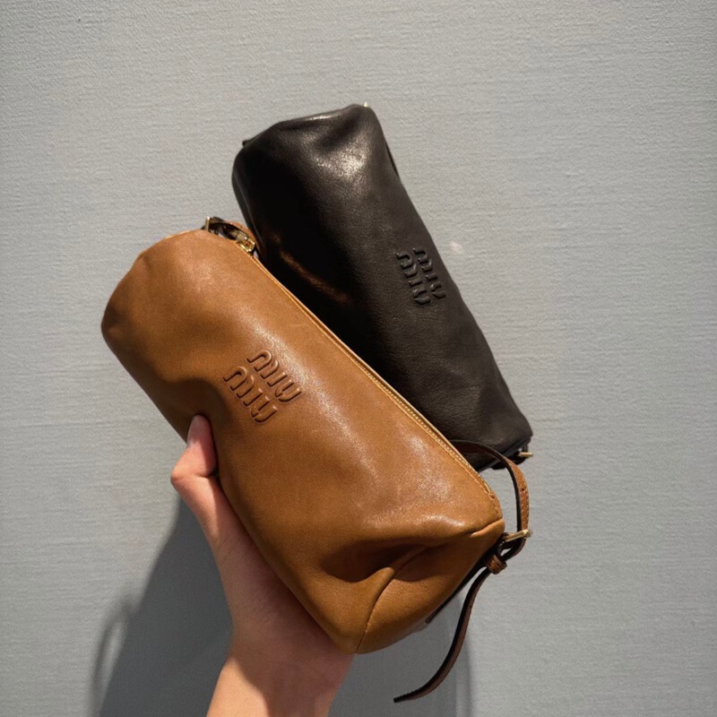 Miaojia 2025 Autumn Suede Pen Holder Bag Matte Sheepskin Handheld Cylinder Bag Women's Fashionable Shoulder Crossbody Bag Light Luxury