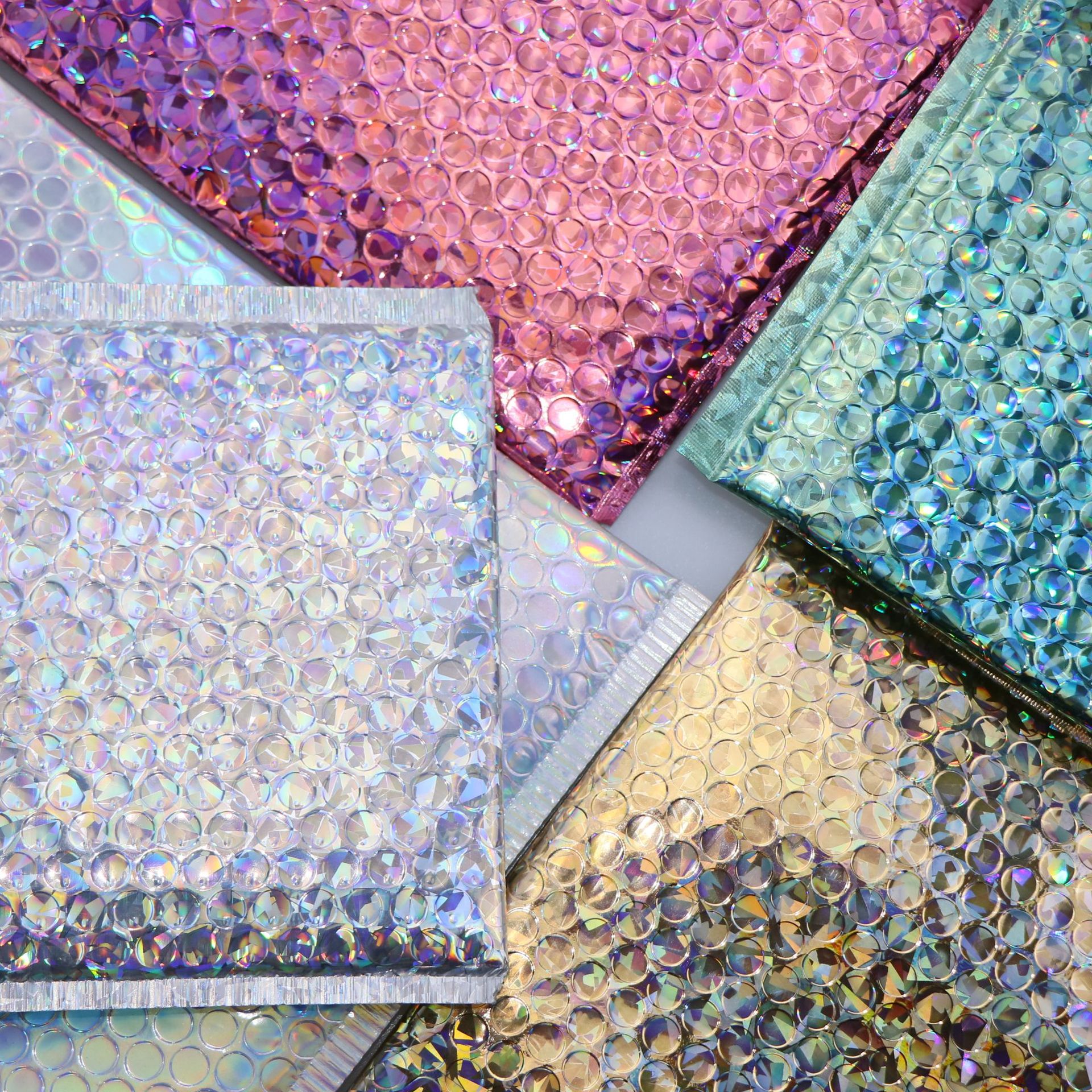 Bolsa de burbujas láser comercio electrónico película aluminizada embalaje de joyería embalaje de ropa bolsa exprés bolsa de burbujas de papel de aluminio engrosada a prueba de golpes