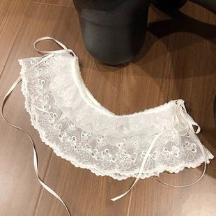 Korean Door Lace Curtain Heart-Warming Dance Music Spring and Summer Decorative Lace Ear Short Curtain Apron