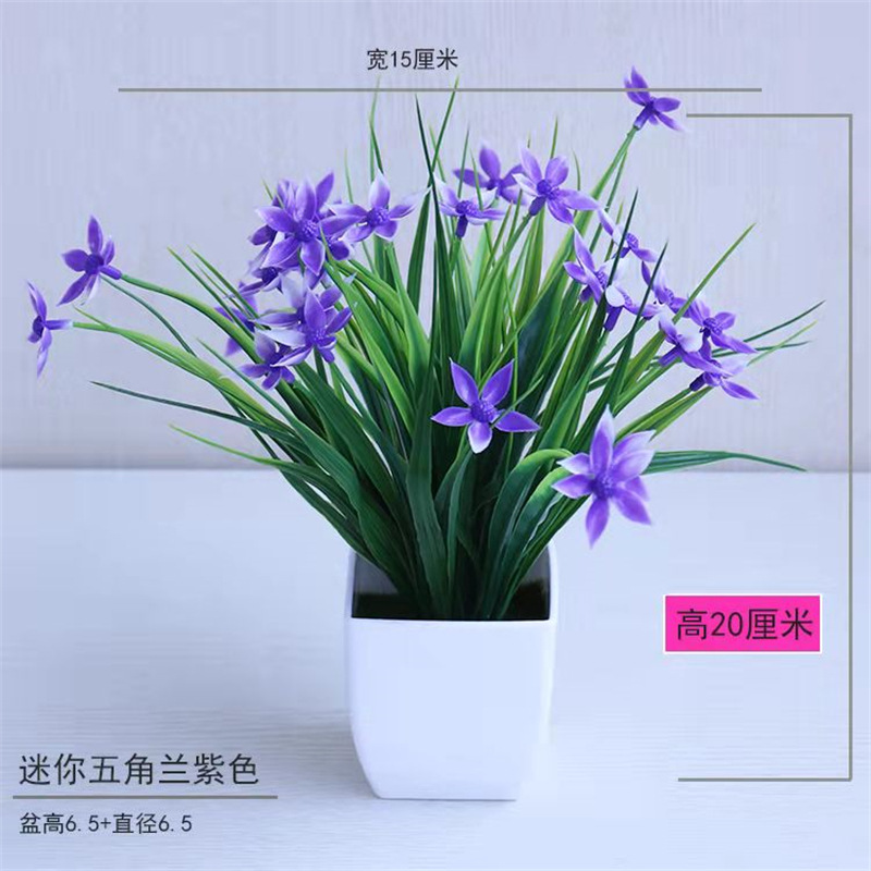 Pequeña imitación de flores falsas decoraciones de sala de estar decoración de mesa de té flores de plástico mano flores falsas plantas decoraciones