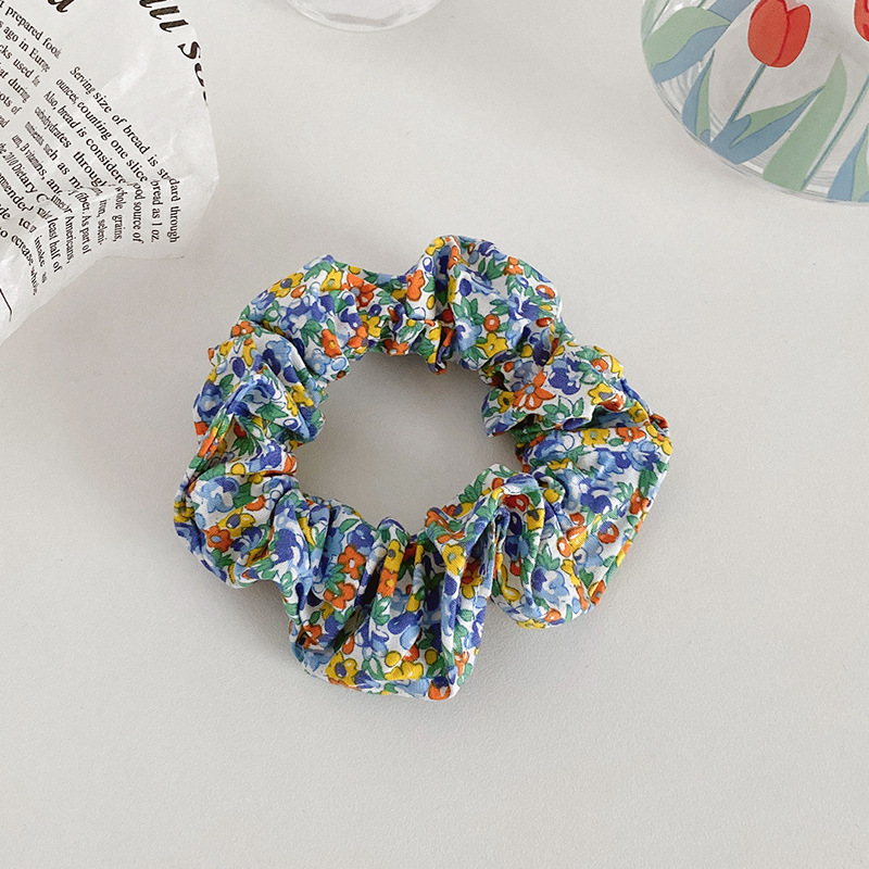 Corea del Sur Internet celebridad corbata Cola de Caballo Linda cuerda de pelo floral Plaid tie cabeza de pelo niña de las flores Daisy cuerda de pelo intestino grueso anillo de pelo