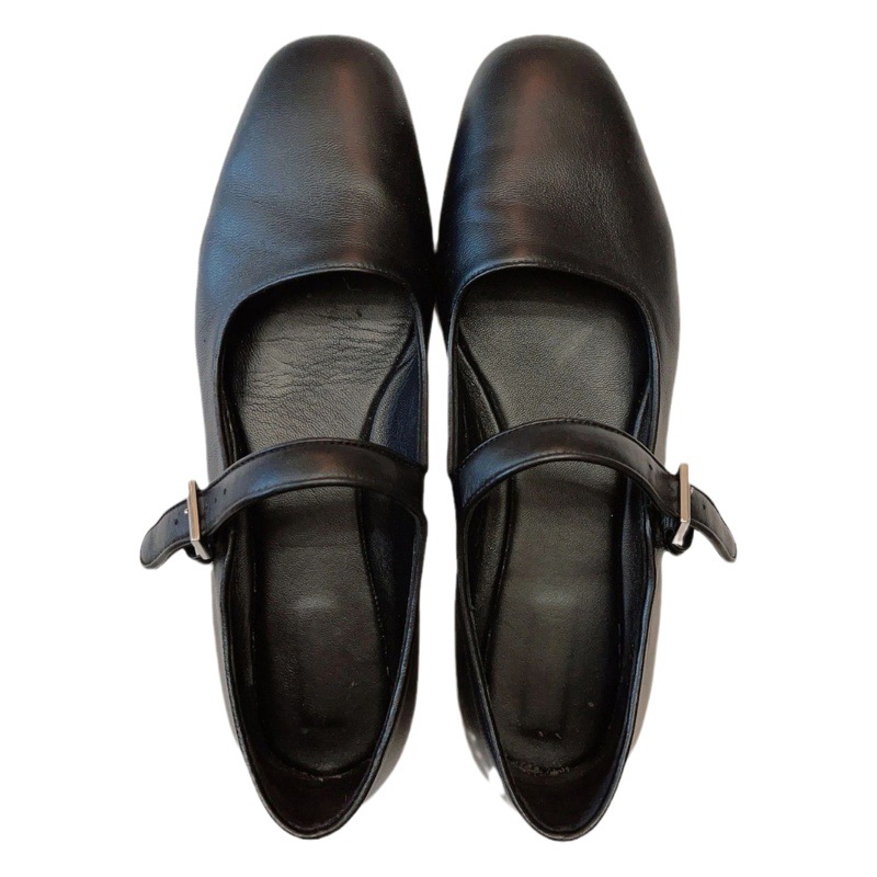 Zapatos de una sola capa Mary Jane de cuero suave con suela blanda para mujer con hebilla zapatos planos de corte bajo con zapatos de cuero pequeños