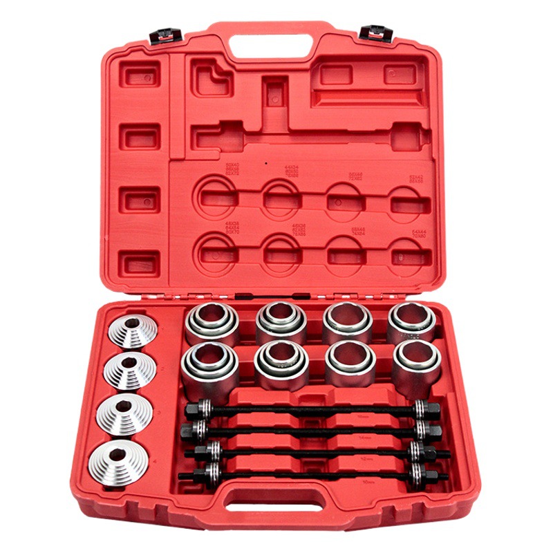 Herramienta de desmontaje de manga de hierro de 28 piezas rodamiento mudo hidráulico/rodamiento buje rodamiento de bolas desmontaje e instalación corto
