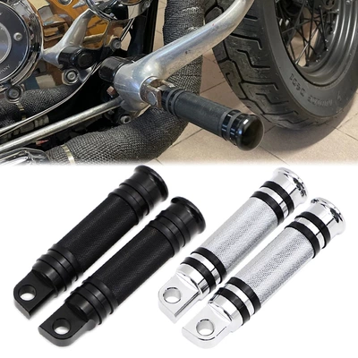 Motorcycle modified accessories Harley knurled pedal embossed pedal all aluminum retro modified CNC pedal (Motorcycle Safety Supplies)