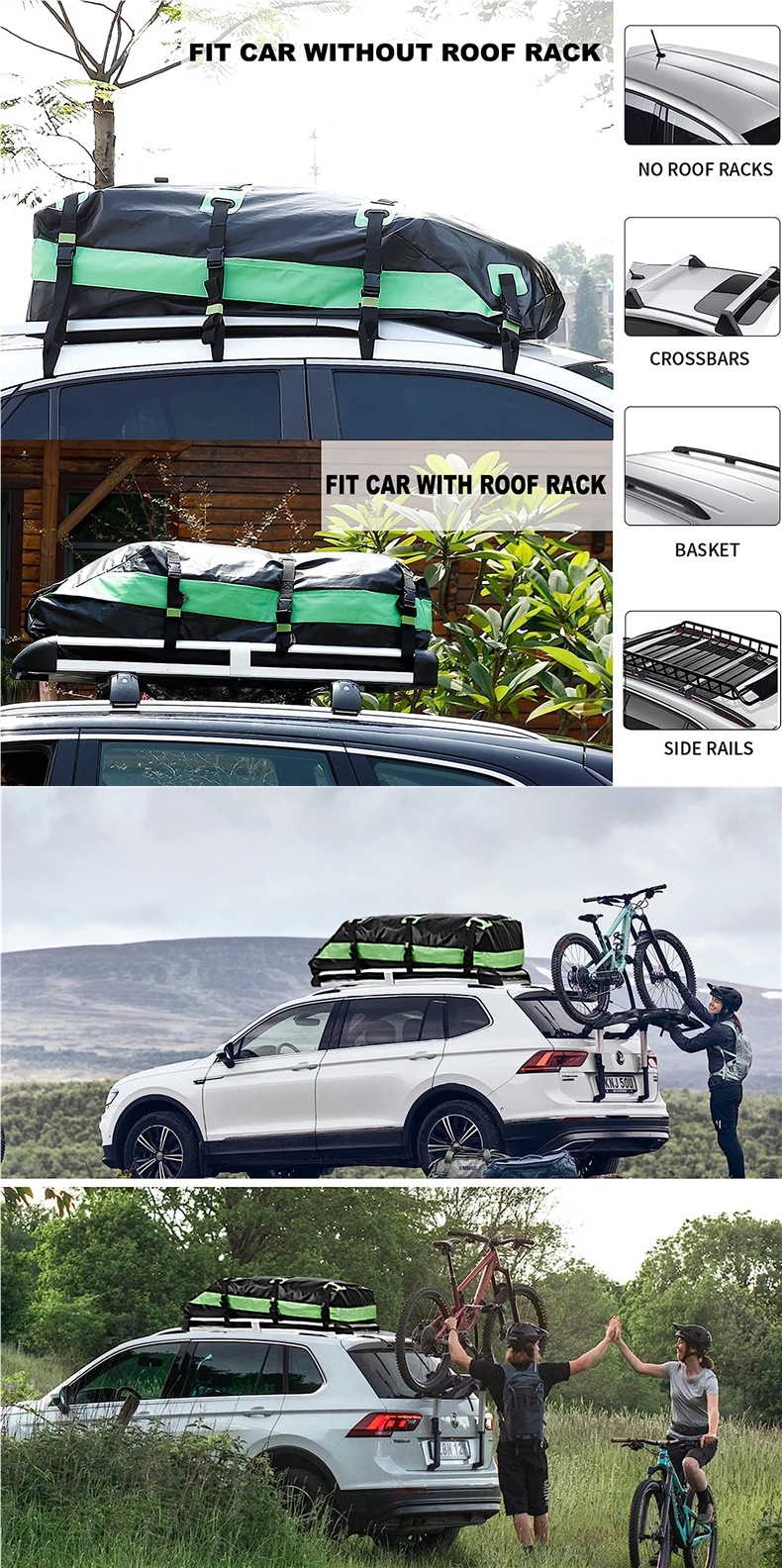 【New Arrivals】Luggage Rack Roof Bag Waterproof Rainproof Luggage Bag Car Roof Rack Suitcase Car Storage Bag