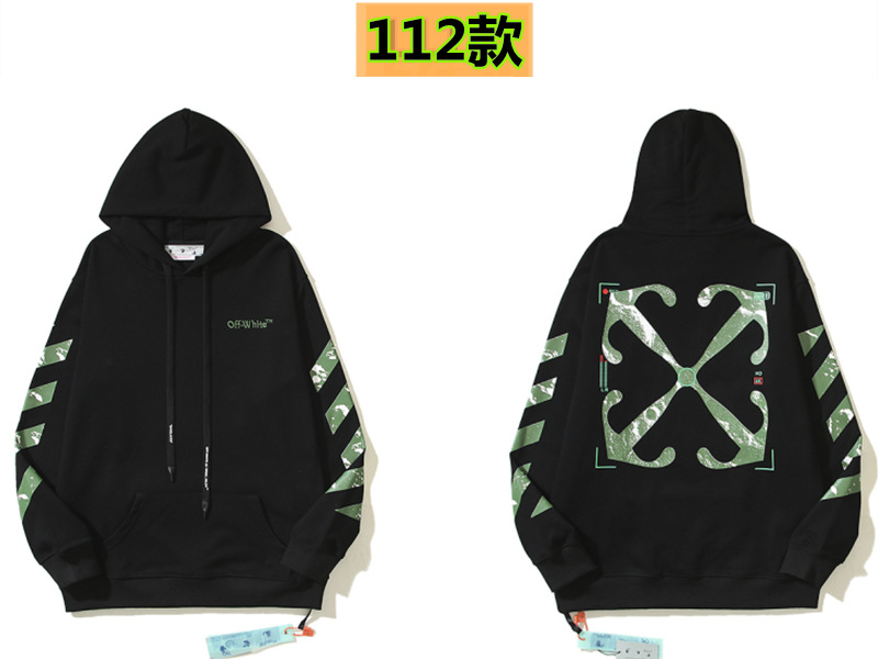 Marca de moda offwhite graffiti religioso pintura al óleo impresión de flecha hombre y mujer suelta OW pareja alta calle hoodie abrigo