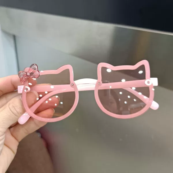 Children's Sunglasses Girls Anti-UV Cute Super Cute Baby Glasses Little Girl Soft Leg Silicone Polarized Sunglasses
