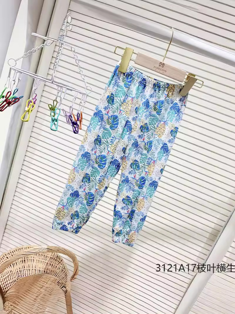 （整首）男女童休闲裤儿童韩版宽松灯笼裤儿童夏季防蚊裤九分裤潮