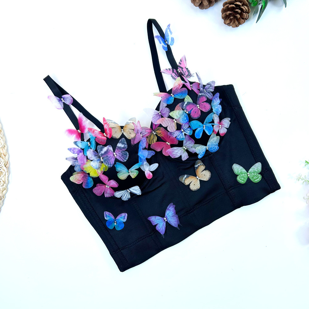 Butterfly Pattern Wholesale Women's Vacation Sexy Butterfly Tank Tops
