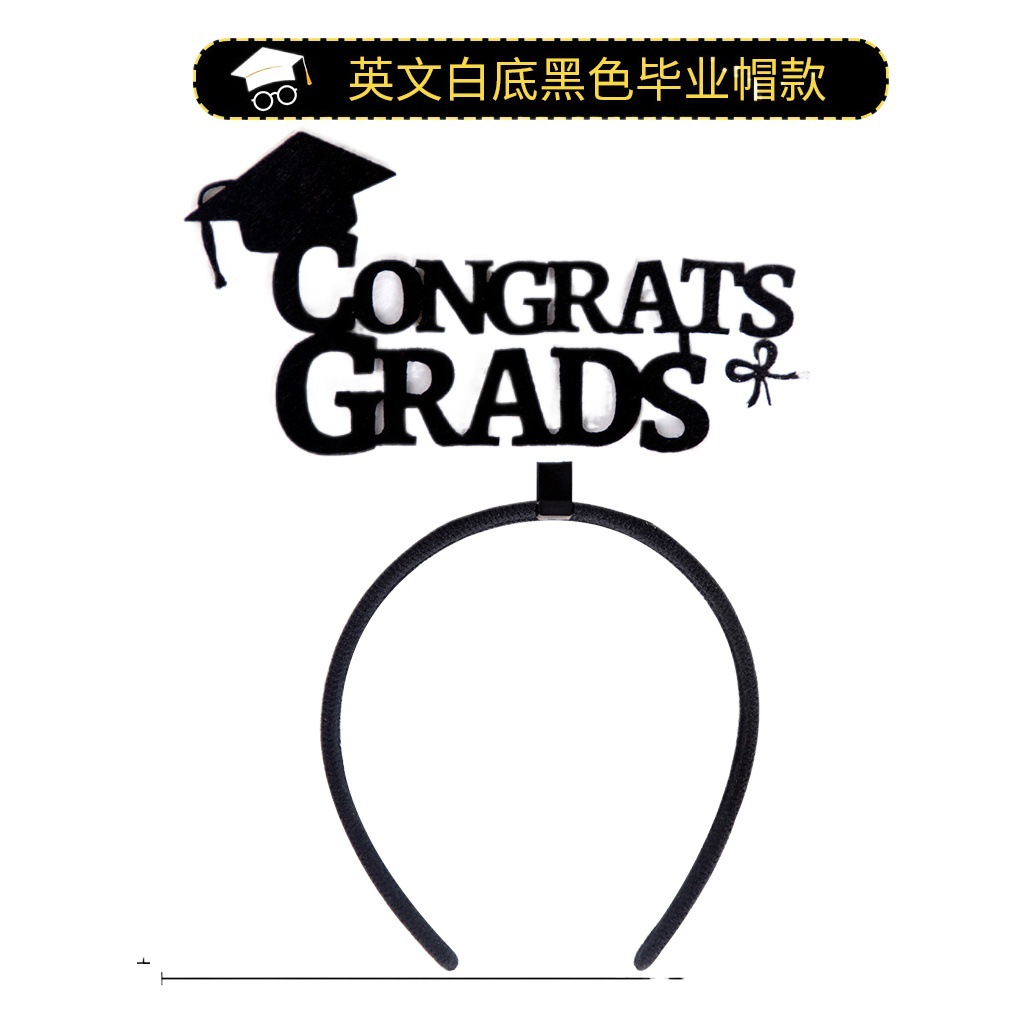 Nueva temporada de graduación diadema decorativa Universidad kindergarten ceremonia de graduación foto apoyos soltero sombrero certificado diadema