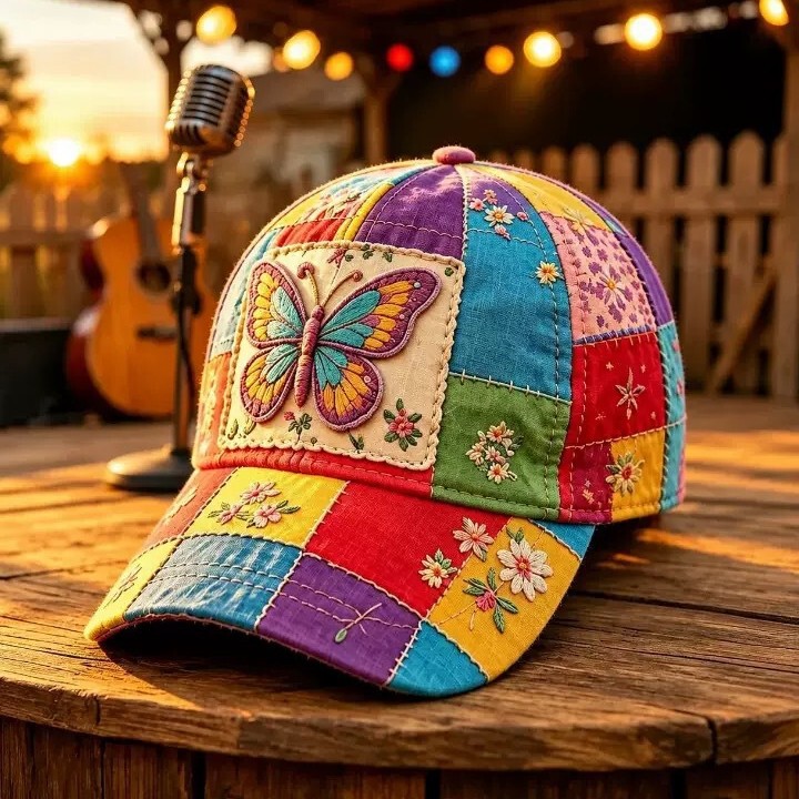 Cross-border Amazon Temu hot-selling new product: multi-colored outerwear, country queen butterfly print, digital print baseball cap Cross-border Amazon Temu hot-selling new product: multi-colored outerwear, country queen butterfly print, digital print baseball cap