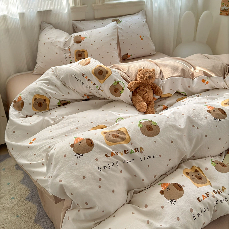 Класс A простыня-чехол на одно место 150x200x230, хлопковый чехол для односпального общежития, 4 тройки, 180x220