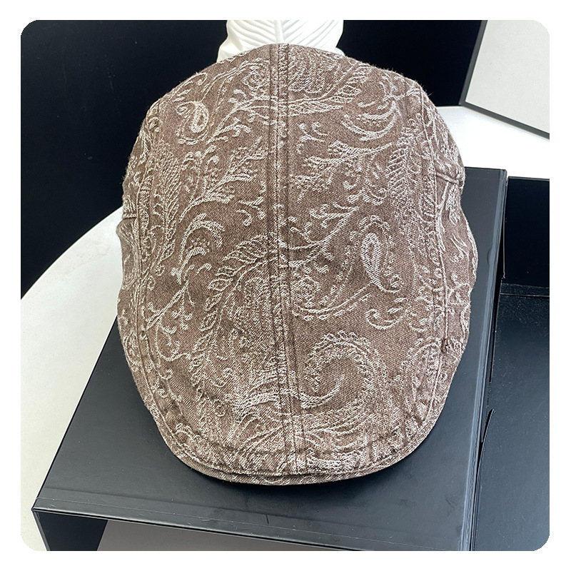新款高品质复古印花软顶棒球帽女休闲百搭前进帽鸭舌帽渔夫盆帽子|undefined