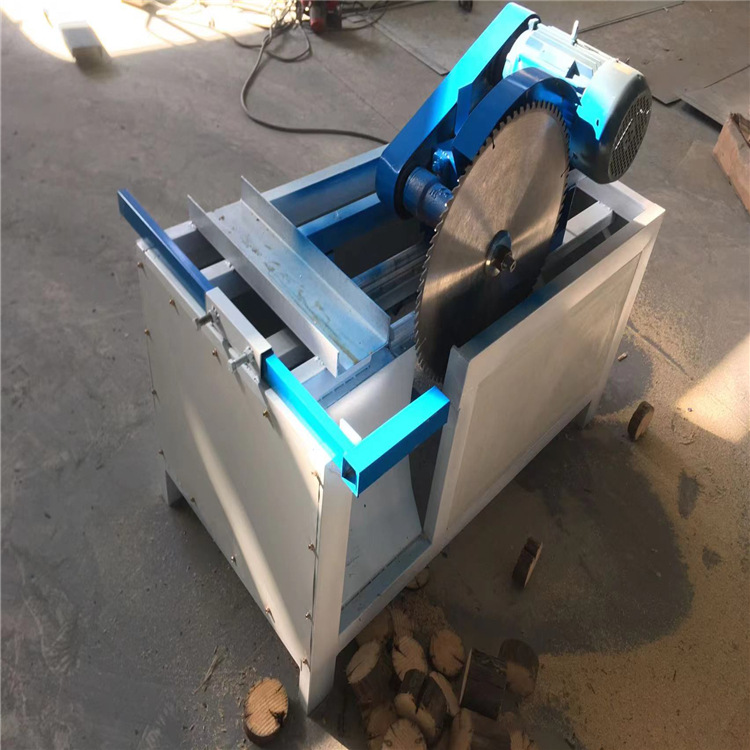 供应台式圆木断木锯 小型圆木截料锯 半自动方木断块锯