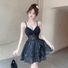 Design sense of suspender bottomed dress