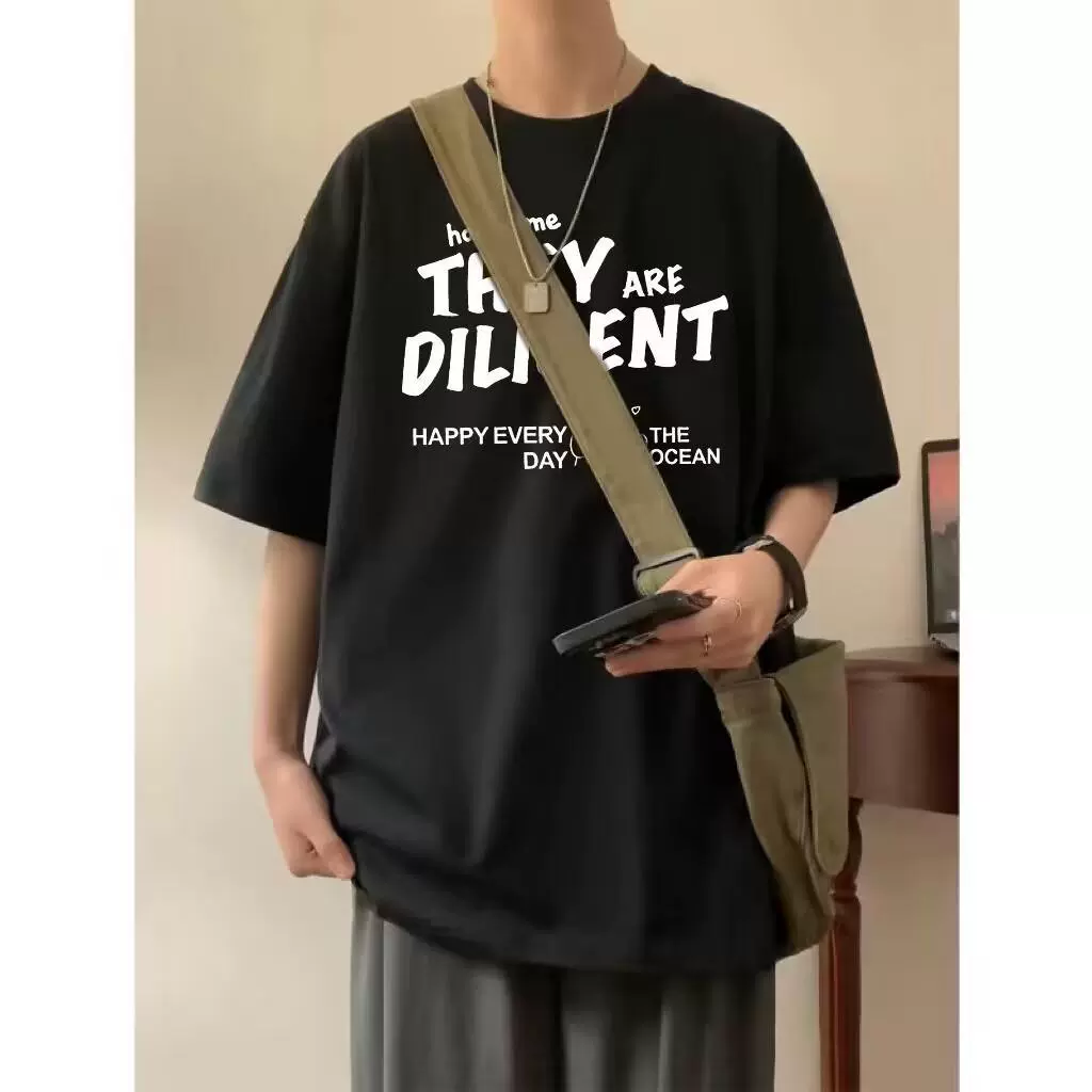 Summer trend short sleeve T-shirt, American style, oversize, loose fit