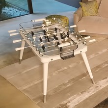 高端会所豪宅别墅实木钢化玻璃标准桌上足球机意式桌上足球机