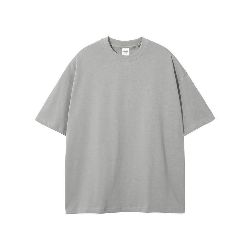 2025 夏の新作トレンディなブランド 230 グラム二重糸純綿半袖無地メンズ Tシャツ Bajia 同色大きいサイズ紳士服|undefined