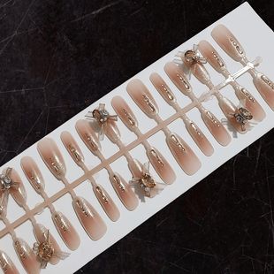 30 Pieces of T032 Paris Dream Long Spinel Cat's Eye Nail Art Lace Ribbon Rhinestones, Elegant and Complexion-Enhancing High-End Nails