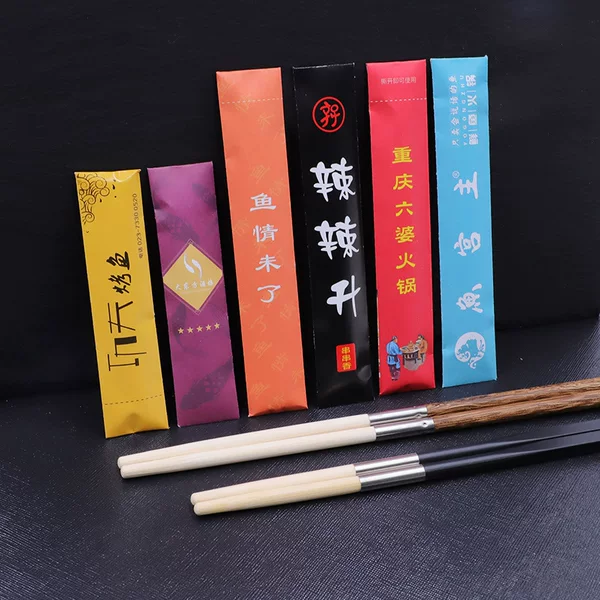 Replaceable Head Chopsticks, Replaceable Hot Pot Alloy Chopstick Handle, Household Disassembly, High-End Hotel Custom Disposable Head Bamboo