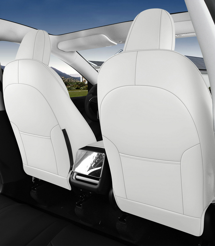 New Model-Specific 25-Piece Tesla Model Y and Model 3 Full Leather Universal Car Seat Covers