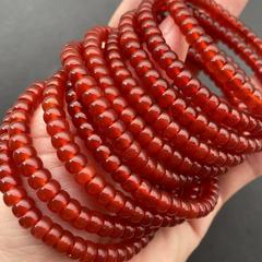 新商品の逸品の赤い瑪瑙のそろばんの玉の文は手の串の3*6mmの手作りのDIYのブレスレットのファッションのアクセサリを遊んで卸売りします。