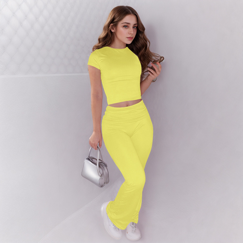 Holiday Daily Women's Streetwear Solid Color Spandex Polyester Pants Sets Pants Sets display picture 21