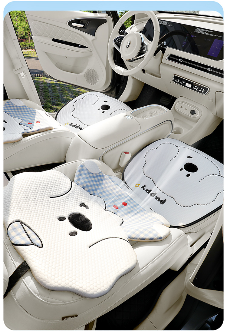 New Daidai Dog Car Seat Cushion, Universal for All Seasons, Single-Piece Driver's Seat Cushion, Cute Seat Cushion for Women