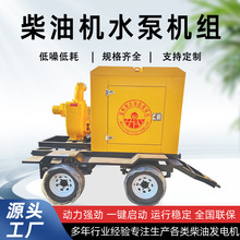 移动式柴油水泵机组无堵塞防汛泵防汛排水泵自吸式大流量抽水泵机