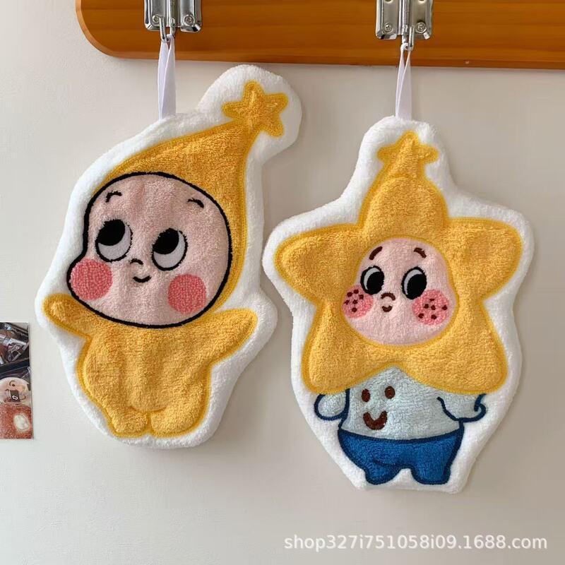 Customized Cute Hand Towels, Hanging Star-Shaped Wall-Mounted Kitchen Absorbent Towels, Quick-Drying Coral Fleece Customized Cute Hand Towels, Hanging Star-Shaped Wall-Mounted Kitchen Absorbent Towels, Quick-Drying Coral Fleece