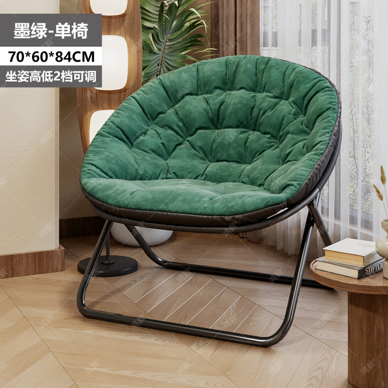 [클래식 핫스타일] - 캐주얼 접이식 의자 - [두꺼운 면 패드] 짙은 녹색 내부 가방 + 검정색 외부 가방