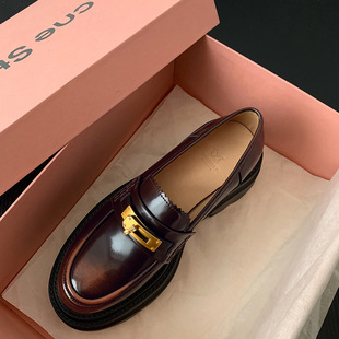 С���ӽ�ɫ�i��JKСƤЬ2024������״ָ߸�����Ь��ɫţƤ��ЬŮ