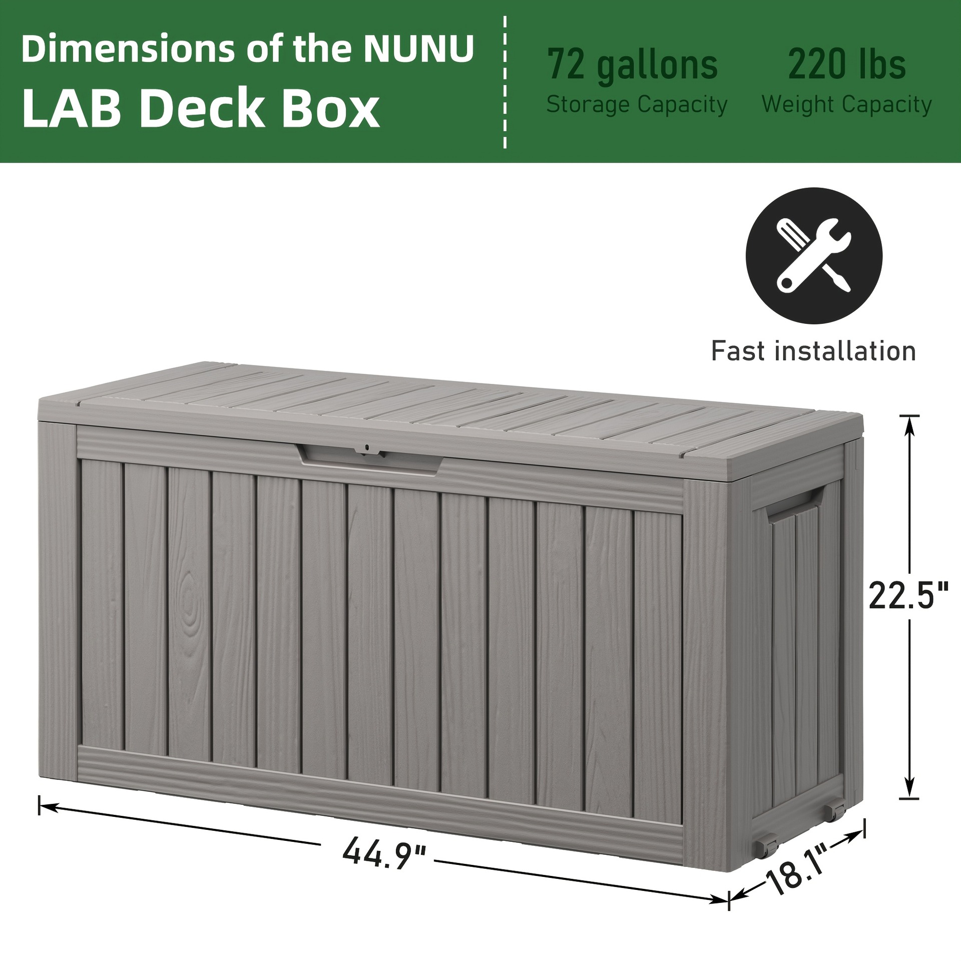 Cajas de Resina Grandes de 100 Galones, 72 Galones y 31 Galones