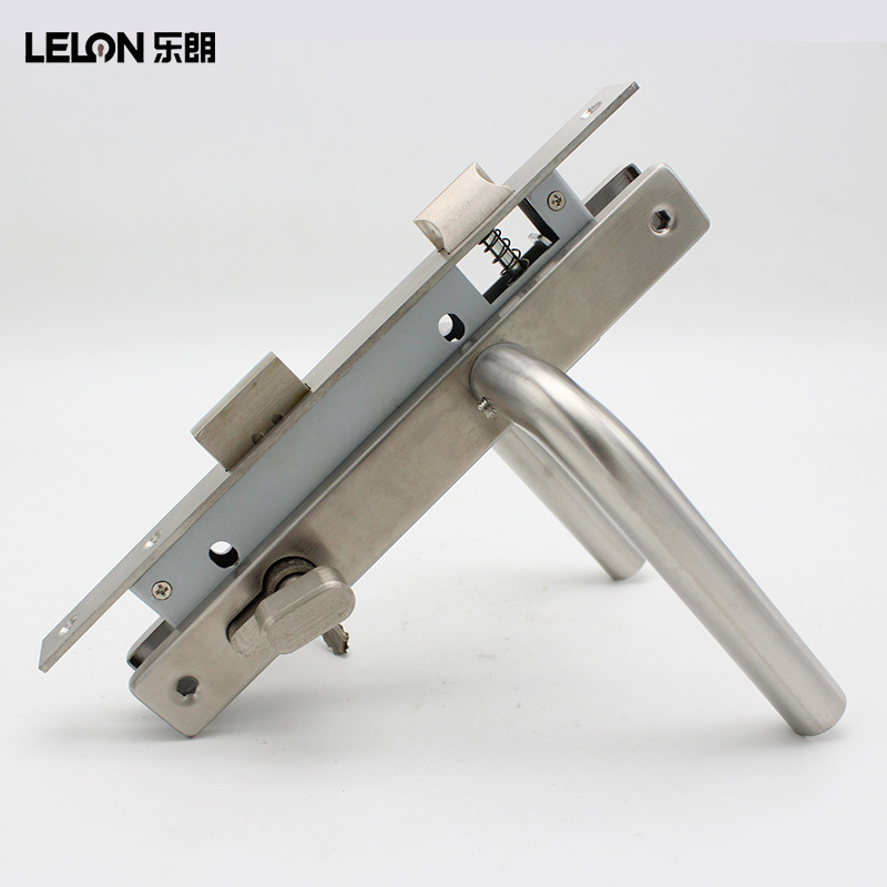 Acero inoxidable 304 puente roto aluminio 3585 cerradura de marco de puerta estrecha puerta interior cerradura de marco estrecho balcón cerradura de manija de puerta plana