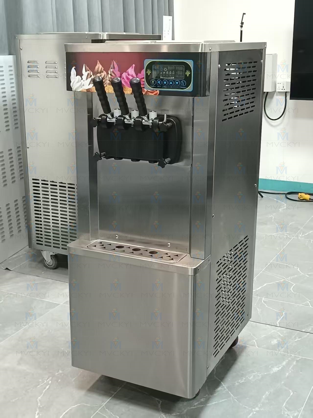 Máquina de helados y bebidas frías con 7 sabores, máquina de helados suaves tipo granizado, popular en atracciones turísticas, oportunidad de negocio ID