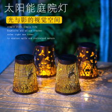 欧式花园铁艺镂空太阳能悬挂灯户外防水蜂鸟蜻蜓投影灯草坪庭院灯