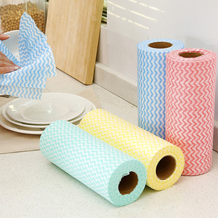Non-Woven Lazy Rag Disposable Kitchen Non-Stick Oil Dishwashing Cloth Point-Break Hotel Wet and Dry Cleaning Cloth