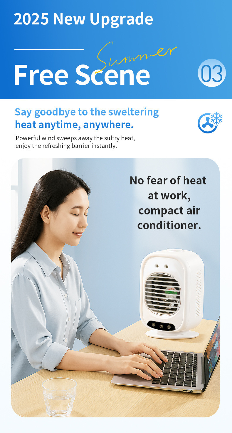 Portable Car Air Conditioner Spray Fan Usb Desktop Cooling Fan_voghion.com