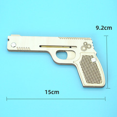 Tech Small DIY Rubber Band Wooden Automatic Airsoft Gun for Kids Science Experiment Educational Toy