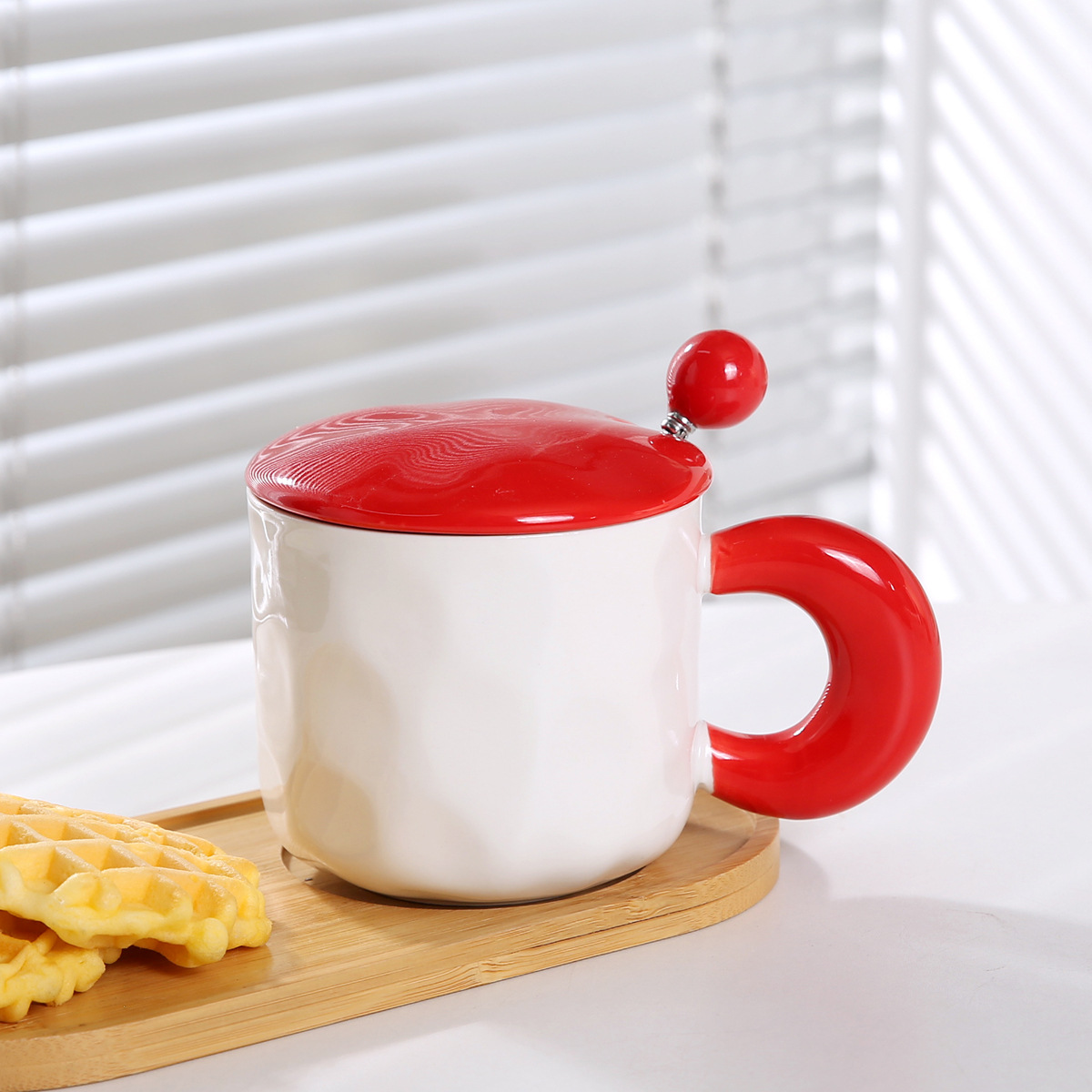 Casual Lindo Multicolor Color Sólido Cerámica Cuchara Taza 1 Juego display picture 8