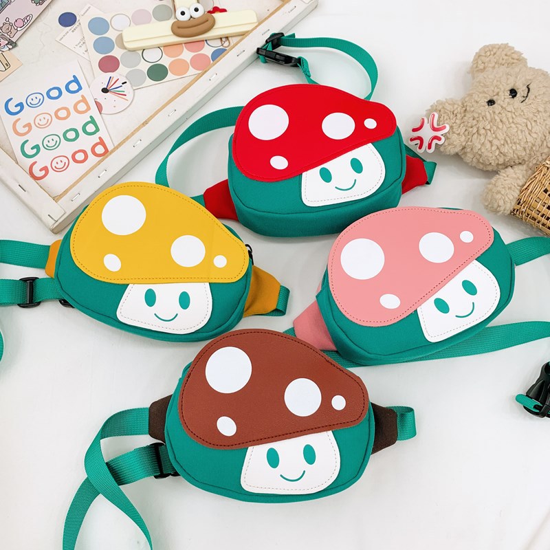 Monedero de bebé con forma de hongo lindo lindo de dibujos animados para niños y niñas